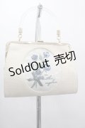 an another angelus / ローズ刺繍クリアハンドルバッグ  ブルー I-25-03-08-008-CA-BL-HD-ZI