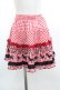 画像1: PUTUMAYO / ぐるり猫フリルスカート  赤Ｘ白チェック I-25-03-08-112-PT-SK-HD-ZI (1)