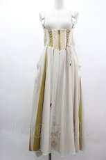 画像1: Ozz oneste / 裾刺繍サス付き袴スカート  アイボリーＸイエロー I-25-03-08-115-OO-PA-HD-ZI (1)