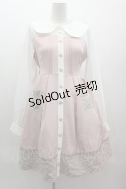 画像1: Amavel / チェック切り替えセーラー襟ワンピース  ピンクＸブラウンチェック I-25-03-12-053-CA-OP-HD-ZI