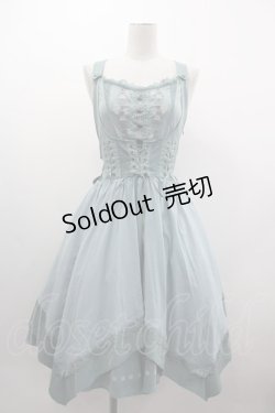 画像1: OZZ ANGELO / フロント刺繍サイド編み下げジャンパースカート  ミント I-25-03-12-060-OO-OP-HD-ZI