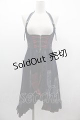 Ozz oneste / 額縁プリントロングビスチェ  ネイビーＸ赤 I-25-03-12-061-OO-ZA-HD-ZI