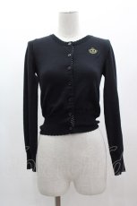 画像1: Angelic Pretty / クラウン刺繍ニットカーディガン  黒Ｘゴールド I-25-03-12-008-AP-TO-HD-ZI (1)