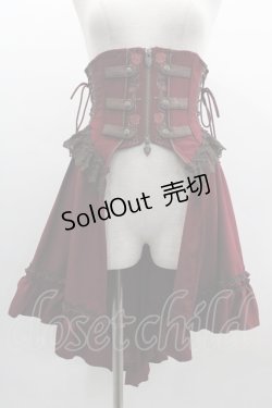 画像1: Ozz oneste / 薔薇刺繍ロングコルセット  赤 I-25-03-12-082-OO-ZA-HD-ZI