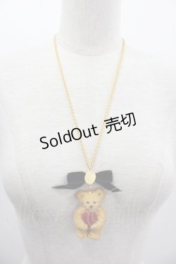 画像2: Q-pot. / テディベアメイプルクッキーネックレス  レッドハート I-25-03-12-097-QP-AC-HD-ZI