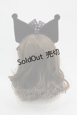 画像2: 告白気球（海外ロリータブランド） / クロミカチューシャ  黒ｘピンク I-25-03-12-107-LO-AC-HD-ZI