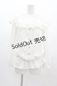 LIZ LISA / オフショルフリルカットソー  アイボリー I-25-03-12-012-LO-TO-HD-ZI
