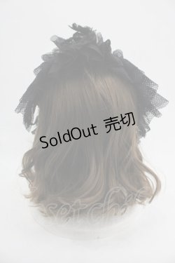 画像3: MARBLE / メッシュフリルヘッドドレス  黒 I-25-03-12-109-GO-AC-HD-ZI