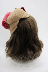 画像3: 【SALE】Jane Marple Dans Le Salon / HAT フラワーリボン麦わらハット  ピンクXボルドー I-25-03-12-112-JM-AC-HD-ZTK007 (3)