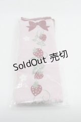 axes femme kawaii / いちご柄オーバーニー  ピンク I-25-03-12-123-AX-ZA-HD-ZI