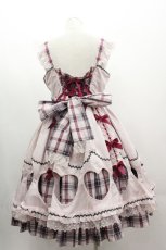 画像2: Angelic Pretty / Heartfulチェックジャンパースカート  ピンク I-25-03-12-033-AP-OP-HD-ZT621 (2)