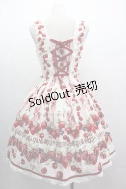 画像2: BABY,THE STARS SHINE BRIGHT / Strawberry’s Heart Drops柄ジャンパースカートI  生成 I-25-03-12-037-BA-OP-HD-ZI
