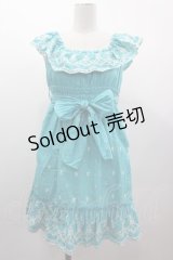 LIZ LISA / オフショル刺繍ワンピース  青Ｘ白 I-25-03-12-043-LO-OP-HD-ZI