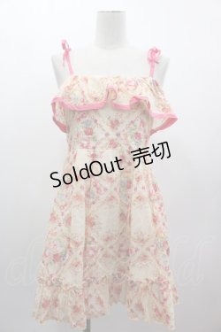 画像1: LIZ LISA / フラワーローズ格子柄キャミワンピース  ピンク I-25-03-12-046-LO-OP-HD-ZI