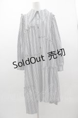 Candy Stripper / WEEKEND STRIPE SHIRT ONE-PIECE 2 黒Ｘ白チェック I-25-03-15-051-PU-OP-HD-ZI