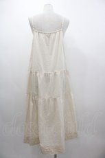 画像2: PINK HOUSE / 裾ピコフリルロングキャミワンピース  生成り I-25-03-15-056-LO-OP-HD-ZT482 (2)