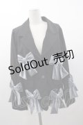 Candy Stripper / PRECIOUS RIBBON JACKET  ブラックＸグレー I-25-03-15-063-PU-JA-HD-ZI