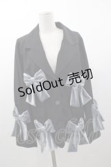 Candy Stripper / PRECIOUS RIBBON JACKET  ブラックＸグレー I-25-03-15-063-PU-JA-HD-ZI