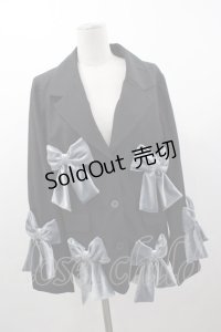 Candy Stripper / PRECIOUS RIBBON JACKET  ブラックＸグレー I-25-03-15-063-PU-JA-HD-ZI