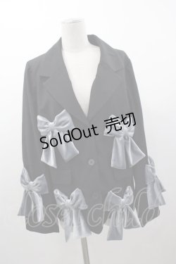 画像1: Candy Stripper / PRECIOUS RIBBON JACKET  ブラックＸグレー I-25-03-15-063-PU-JA-HD-ZI