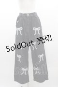 Candy Stripper / LACY RIBBON DENIM PANTS 2 黒ブラック I-25-03-15-073-PU-PA-HD-ZI