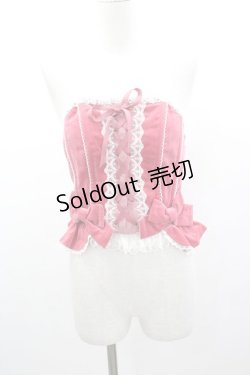 画像1: Angelic Pretty / エレガント別珍ビスチェ  ピンク I-25-03-15-082-AP-JA-HD-ZI