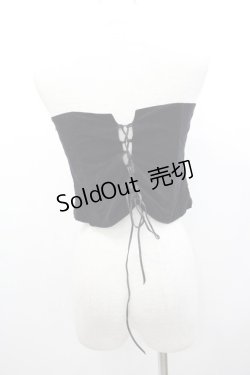 画像2: GOTHPUNKその他 / 別珍編み上げコルセット  黒Ｘ白 I-25-03-15-083-GO-JA-HD-ZI