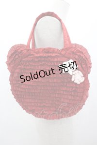 PINK HOUSE / Teddyシルエットフリルバッグ  赤 I-25-03-15-091-LO-BG-HD-ZI