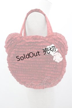 画像1: PINK HOUSE / Teddyシルエットフリルバッグ  赤 I-25-03-15-091-LO-BG-HD-ZI