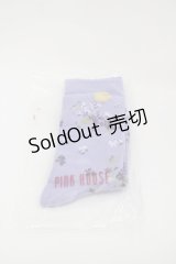 PINK HOUSE / リトルヴァイオレット柄ソックス  ラベンダー I-25-03-15-109-LO-ZA-HD-ZI