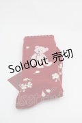 PINK HOUSE / 桜Teddyソックス  赤 I-25-03-15-110-LO-ZA-HD-ZI