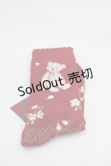 PINK HOUSE / 桜Teddyソックス  赤 I-25-03-15-110-LO-ZA-HD-ZI