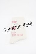 PINK HOUSE / PINK HOUSE×HELLO KITTYモチーフソックス  アイボリー I-25-03-15-111-LO-ZA-HD-ZI