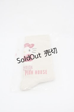画像1: PINK HOUSE / PINK HOUSE×HELLO KITTYモチーフソックス  アイボリー I-25-03-15-111-LO-ZA-HD-ZI