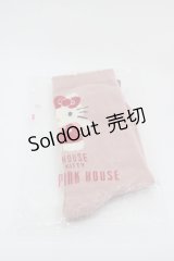 PINK HOUSE / PINK HOUSE×HELLO KITTYモチーフソックス  ピンク I-25-03-15-112-LO-ZA-HD-ZI
