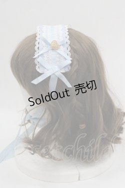 画像2: MAM / プチフールハートクッキーのホイップヘッドドレス  サックスＸ白 I-25-03-15-117-LO-AC-HD-ZI