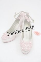 BABY,THE STARS SHINE BRIGHT / Flower Secretパンプス M ピンク I-25-03-18-038-BA-SH-HD-ZI