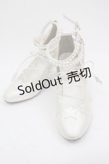Angelic Pretty / Princess Starシューズ M ホワイト I-25-03-18-008-AP-SH-HD-ZI