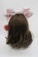 画像2: BABY,THE STARS SHINE BRIGHT / くみゃちゃんのLove Heart Embroideryリボンカチューシャ  ピンクＸ白 I-25-03-18-090-BA-AC-HD-ZI (2)