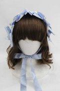 ALICE and the PIRATES / ギャザーシフォンヘッドドレス  サックスＸ白 I-25-03-18-106-PA-AC-HD-ZI