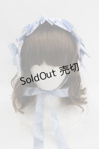 ALICE and the PIRATES / ギャザーシフォンヘッドドレス  サックスＸ白 I-25-03-18-106-PA-AC-HD-ZI