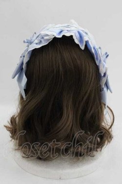 画像3: ALICE and the PIRATES / ギャザーシフォンヘッドドレス  サックスＸ白 I-25-03-18-106-PA-AC-HD-ZI