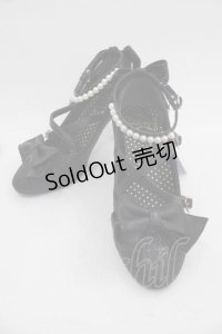 Angelic Pretty / Partyグリッターシューズ(2015 2nd Release) M 黒ラメ I-25-03-18-016-AP-SH-HD-ZI