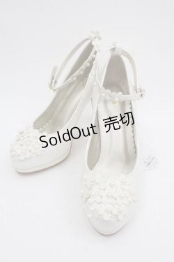 画像1: BABY,THE STARS SHINE BRIGHT / Flower Secretパンプス M オフ白 I-25-03-18-022-BA-SH-HD-OS