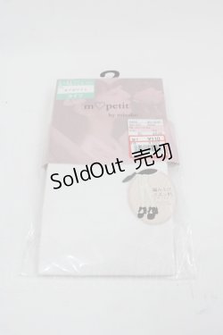 画像1: m petit by misako / AMレースアップシアータイツ  白 I-25-03-21-053-LO-ZA-HD-ZI