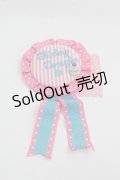 Shirley Temple / ストライプロゴ刺繍ロゼッタ  ピンクＸ青 I-25-03-21-066-ET-ZA-HD-ZT0330K