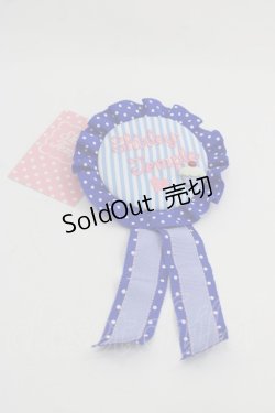 画像1: Shirley Temple / ストライプロゴ刺繍ロゼッタ  青 I-25-03-21-067-ET-ZA-HD-ZT0330K