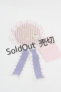 Shirley Temple / ストライプロゴ刺繍ロゼッタ  白Ｘ赤 I-25-03-21-068-ET-ZA-HD-ZT0330K