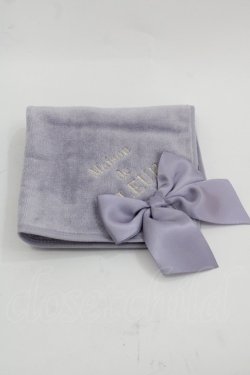 画像1: Maison de FLEUR / ブランドロゴ刺繍タオルハンカチ  ラベンダー I-25-03-21-095-LO-ZA-HD-ZI