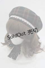 Amavel / Dolly Holidayリボン付ベレー帽  グリーン I-25-03-21-110-CA-AC-HD-ZT-K004